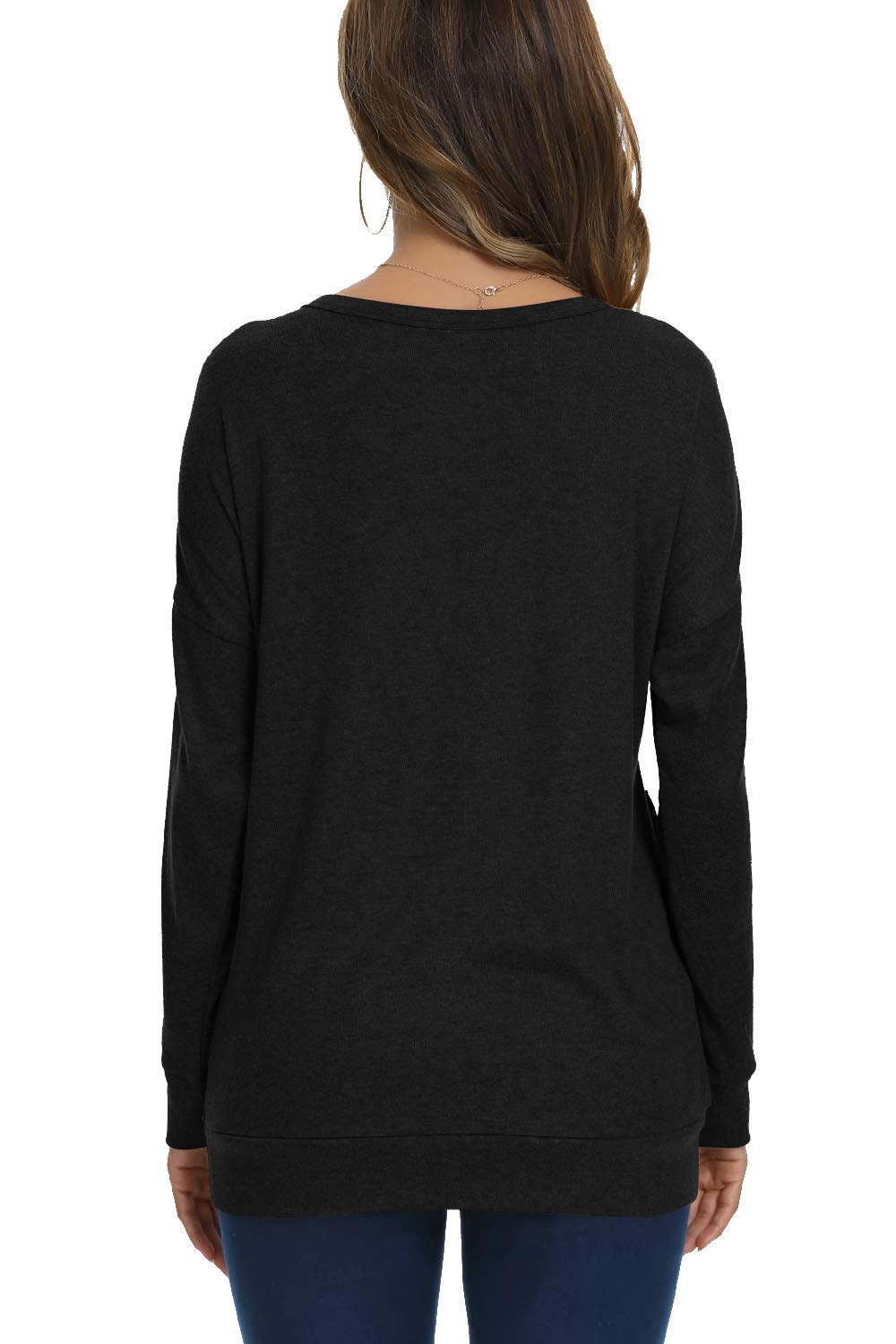 Women's Long Sleeve Casual Tunic Blouse with Pockets - Stylish Dressy Top for Work, Office & Everyday Wear