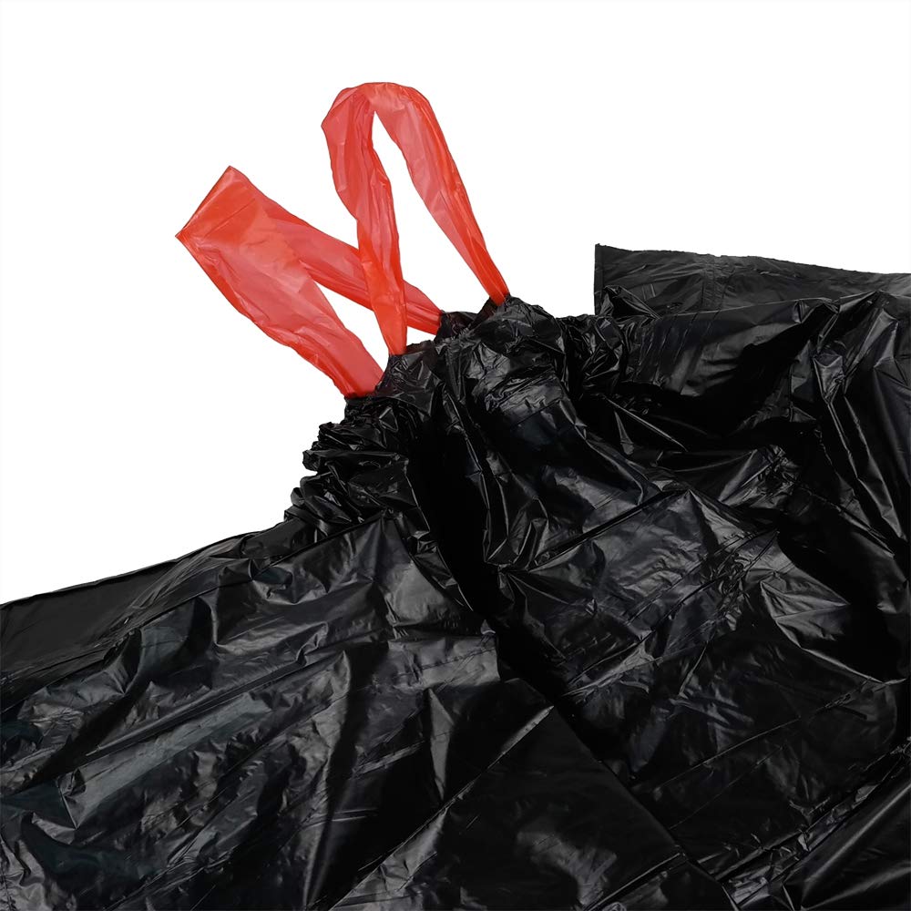 1.5 Gallon Trash Can Liners Black - Heavy Duty Drawstring Trash Bags for Small Wastebaskets, Bathroom & Office Use