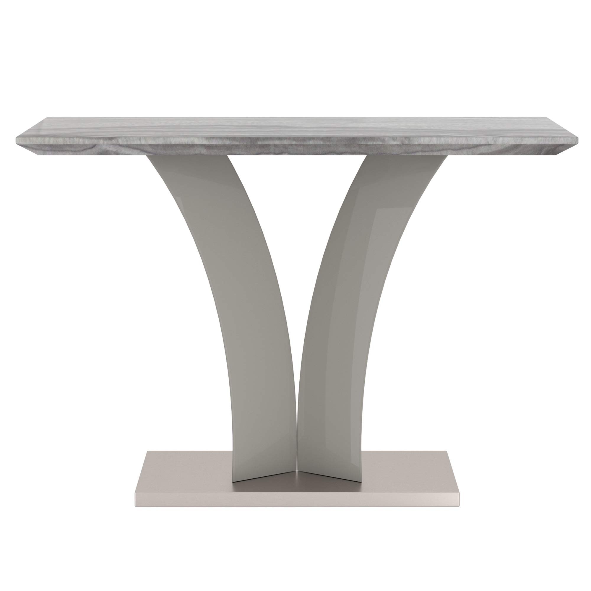 Modern Grey Napoli Console Table - Entryway Sofa Table with Storage Shelf - Perfect for Hallway, Living Room & Bedroom Decor