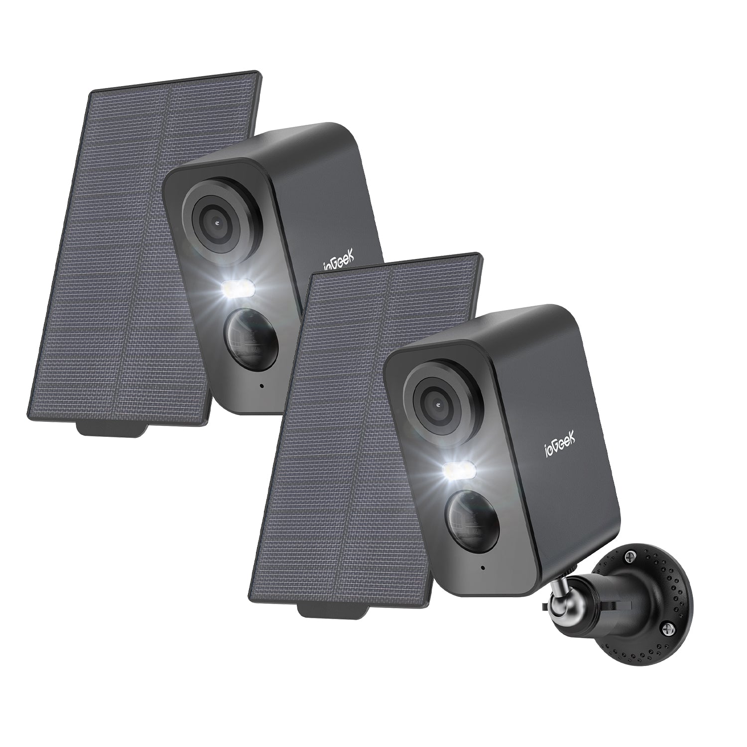Wireless Security Camera ZS GX3S with Rechargeable Battery & Solar Panel - Outdoor Home Surveillance for Backyard, Garage & Front Door Monitoring