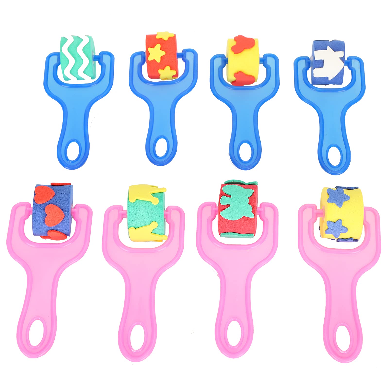 8-Piece Paint Brush Set for Kids - Mini Rolling Brushes for Painting, Clay & Art Exploration - Perfect Toddler Art Supplies & Creative Gift for Young Explorers - Ideal for DIY Crafts, School Projects & Home Art Activities
