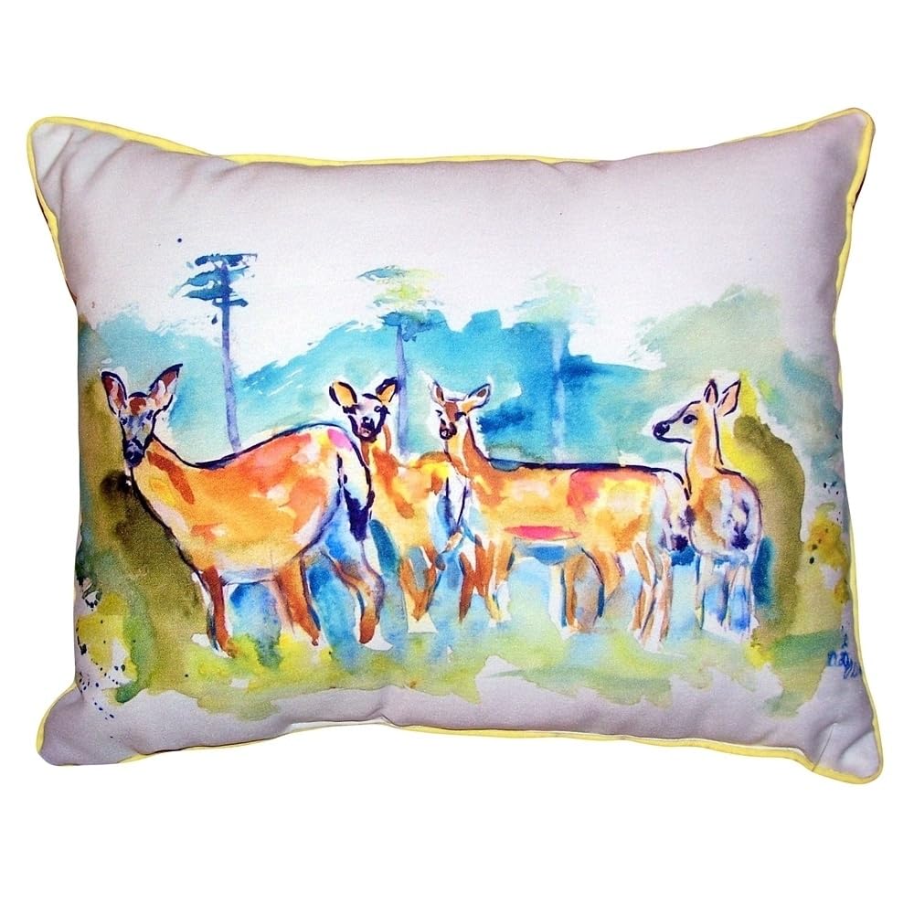 Betsy Drake HJ669 Decorative Throw Pillow 16x20 Inches - Soft Multi-Color Cushion for Sofa, Bed, Living Room & Home Decor