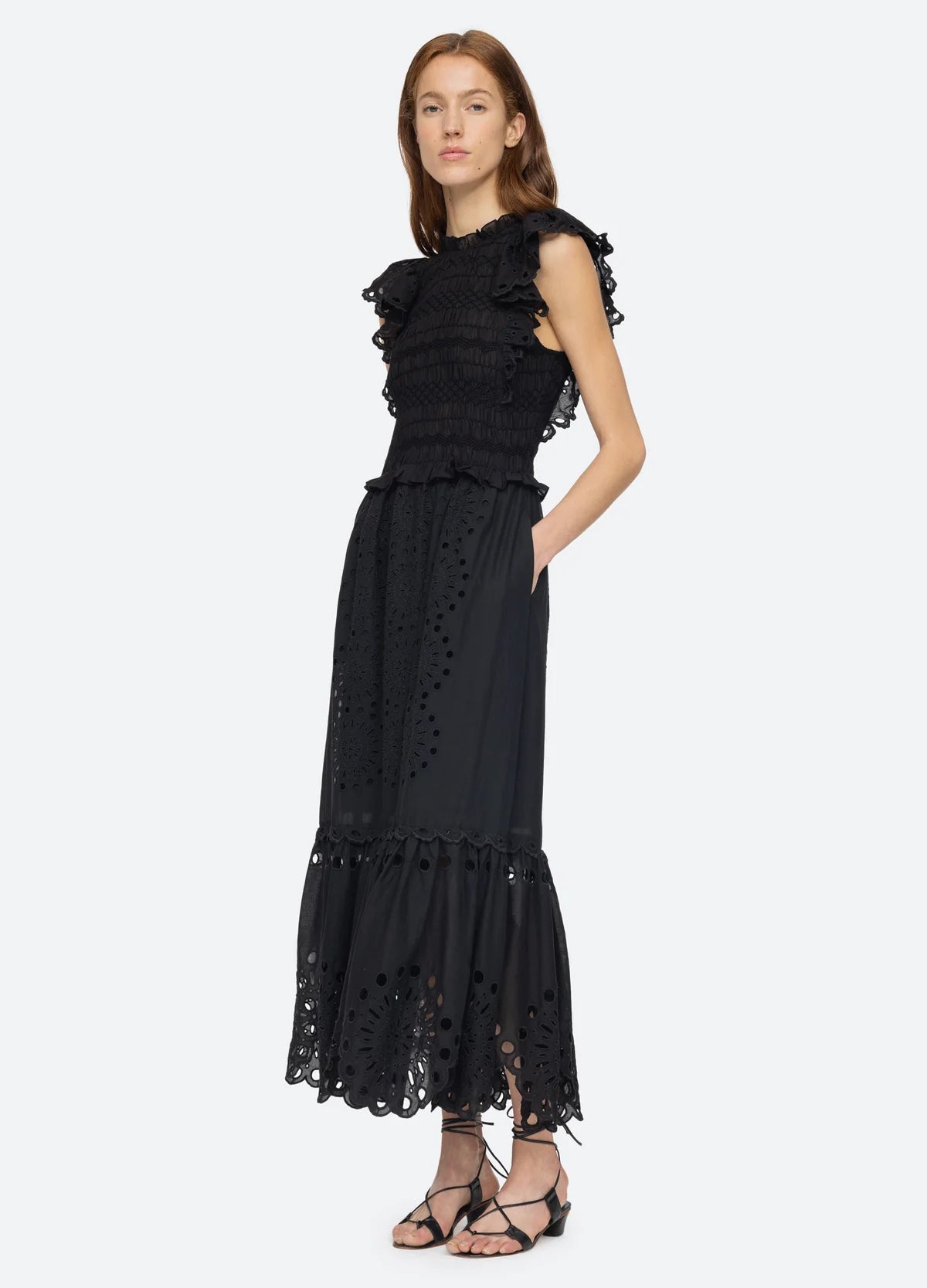 Addie Dress - Black Women's Elegant Midi Dress for Casual Wear, Office & Special Occasions