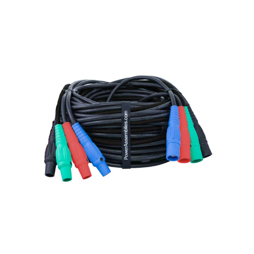 #2 AWG Heavy Duty Generator Cable Set (Banded) - Perfect for Home Backup Power, RV, and Emergency Power Transfer