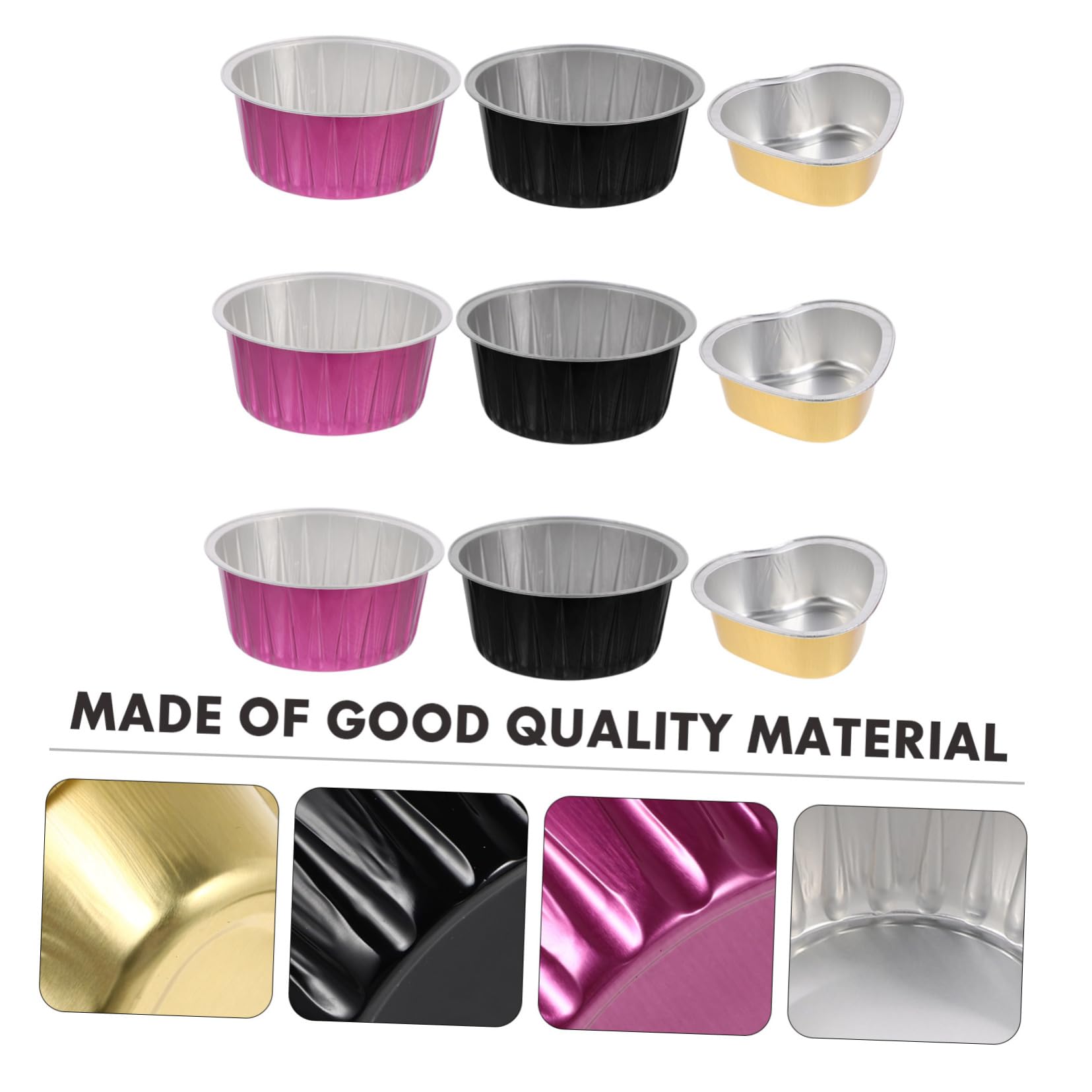 6-Piece Wax Melting Bowls Set - Aluminum Foil Wax Warmer Accessories for Candle Making, Wax Melting Machine Holder & Mini Candle Heating Tools - Perfect for DIY Candle Crafting, Home Waxing & Spa Treatments