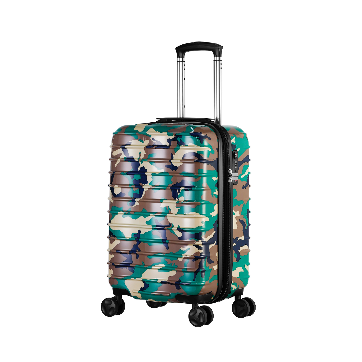 Daycrown 802 Carbon Fiber Texture Luggage - Lightweight Durable Suitcase for Travel, Business Trips & Vacations