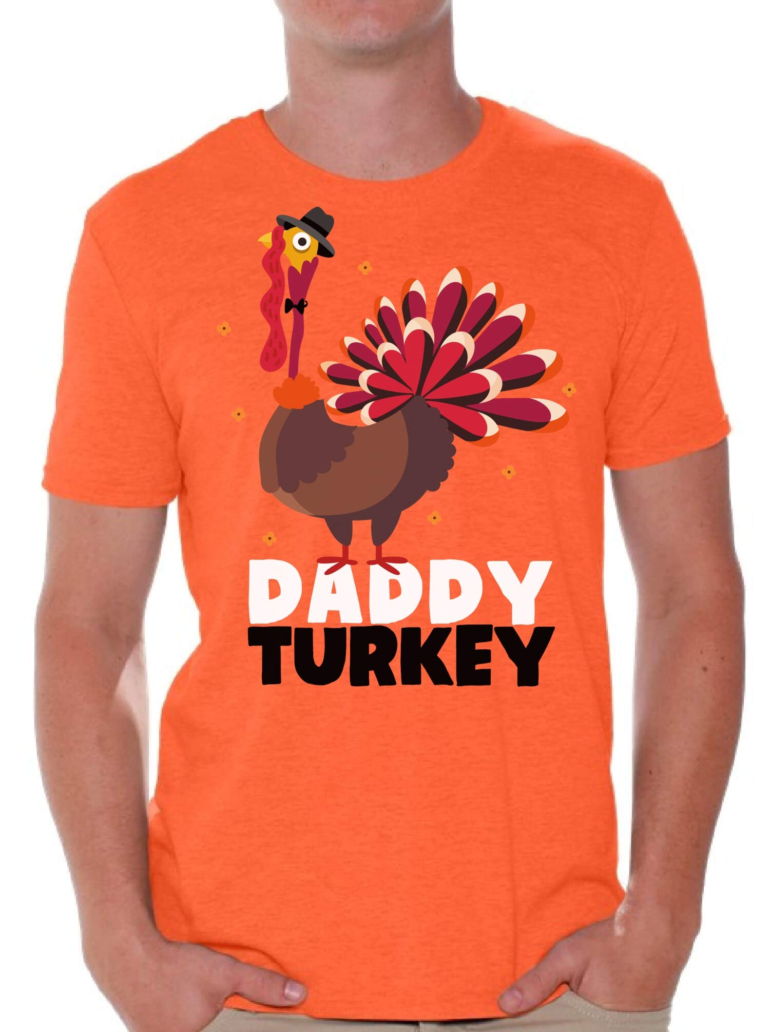 Funny Thanksgiving T-Shirt for Men - Daddy Turkey Graphic Tee | Family Holiday Party, Turkey Trot, Friendsgiving Outfit