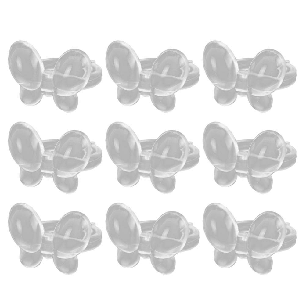 FOMIYES 50pcs Transparent Nail Polish Display Rings for Manicure Training - Women's Nail Art Practice Stand, DIY Colorful Polish Tips - Perfect for Salon, Home Use & Nail Art Enthusiasts