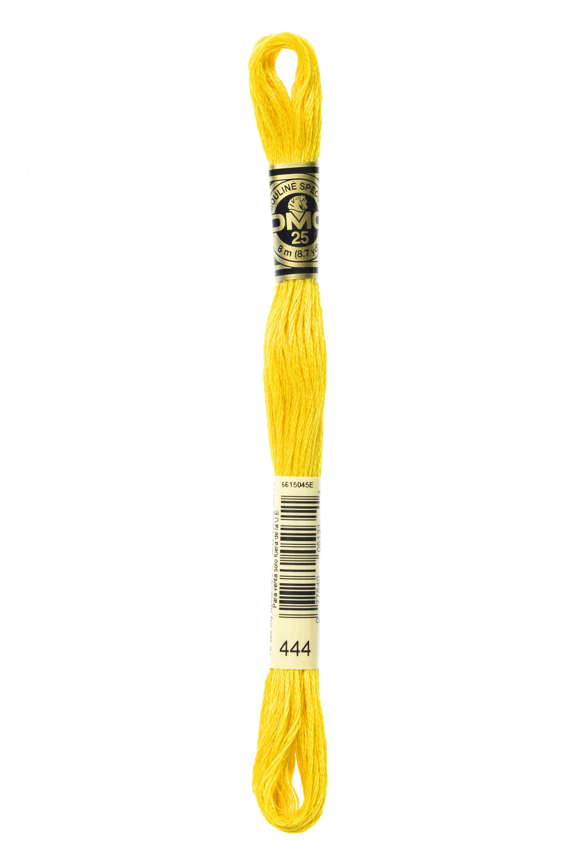 DMC 444 Premium 100% Cotton Embroidery Floss - 6 Stranded Skeins for Cross Stitch, Needlepoint & Hand Embroidery - Perfect for DIY Crafts, Scrapbooking & Home Decor Projects