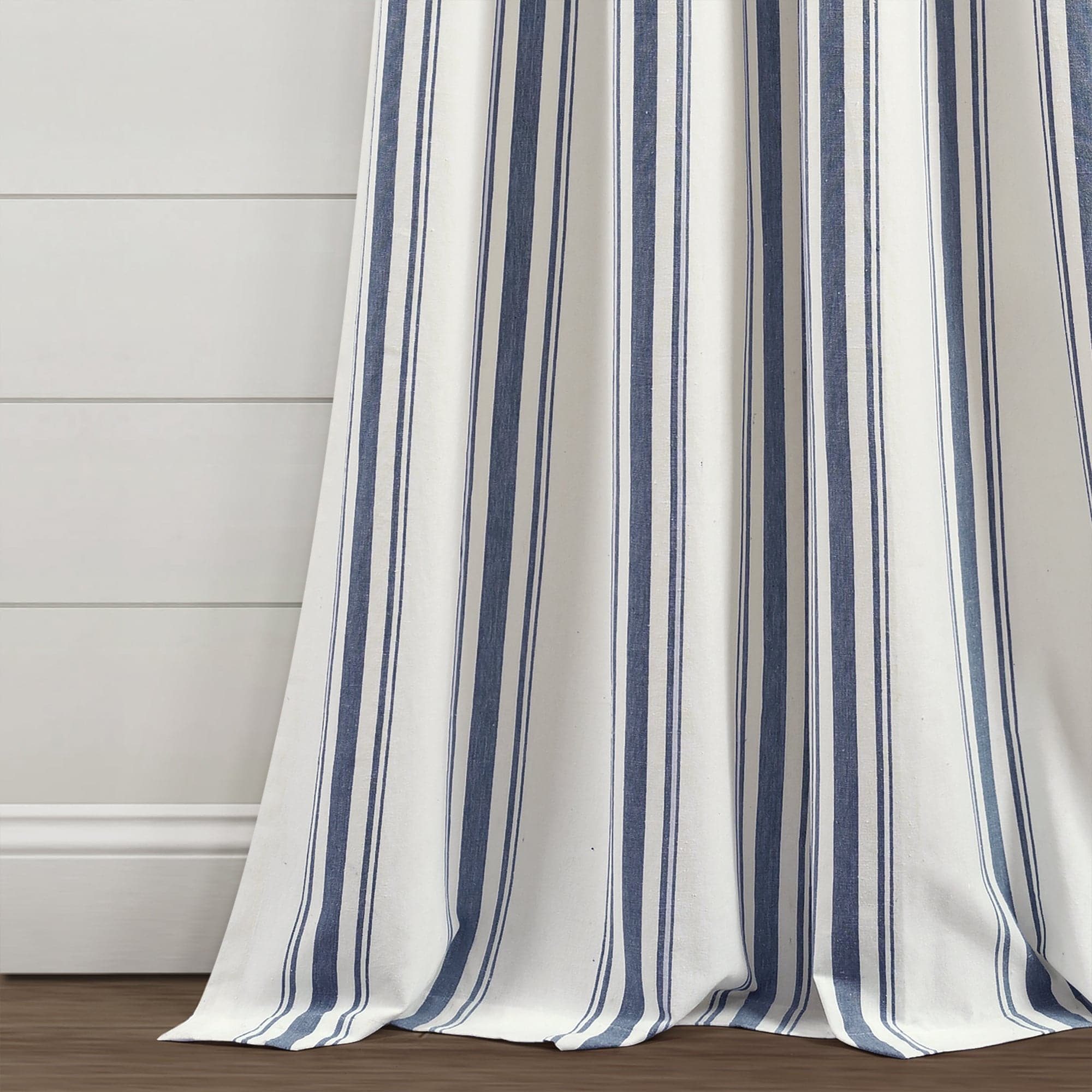 Farmhouse Stripe Yarn-Dyed Recycled Cotton Blend Window Curtain Panel Set - Blackout Thermal Insulated Drapes for Living Room, Bedroom & Nursery (2 Panels, 52x84 Inch) - Perfect for Rustic, Modern & Farmhouse Home Decor