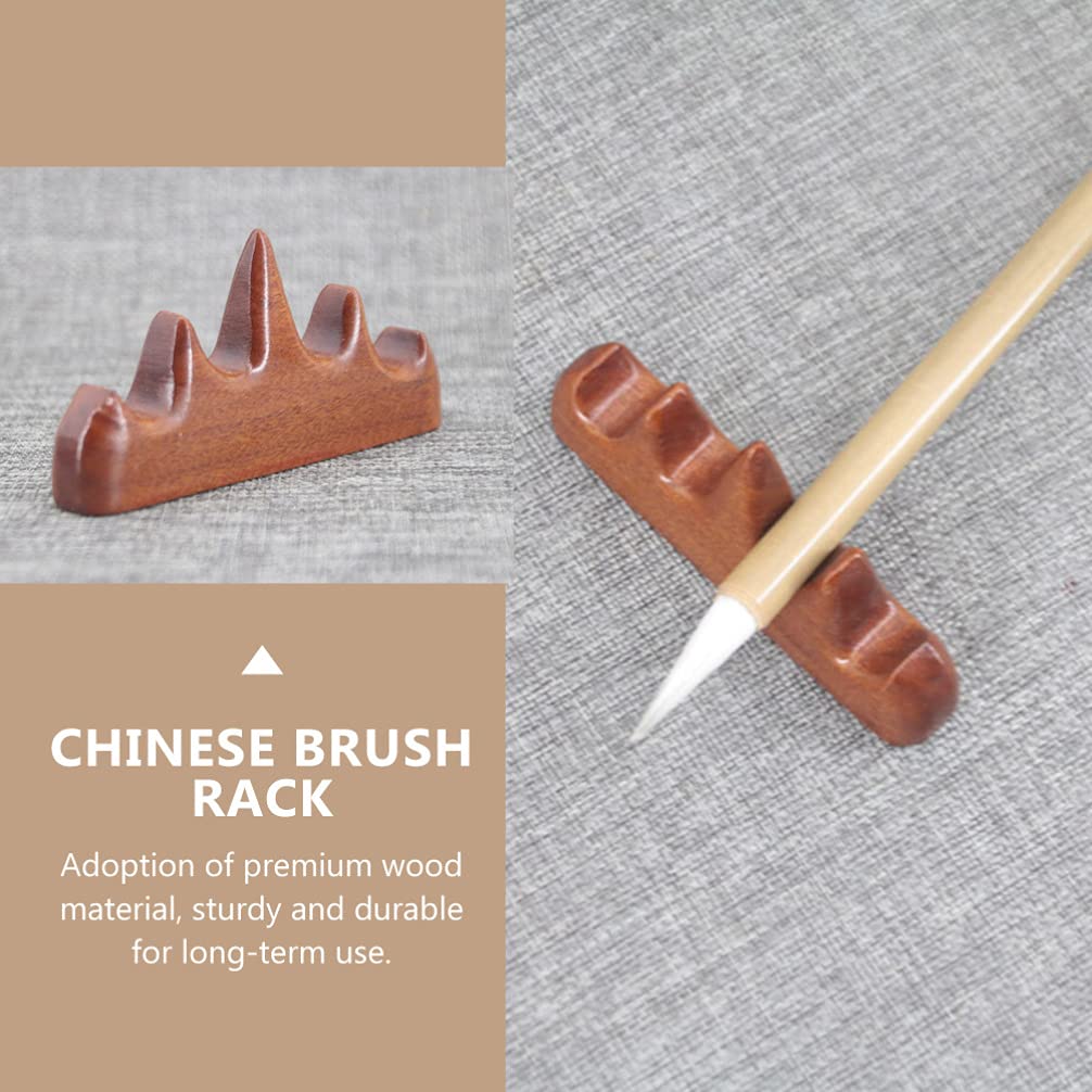 Wooden Brush Holder for Calligraphy & Ink Pens - Desk Organizer for Artists