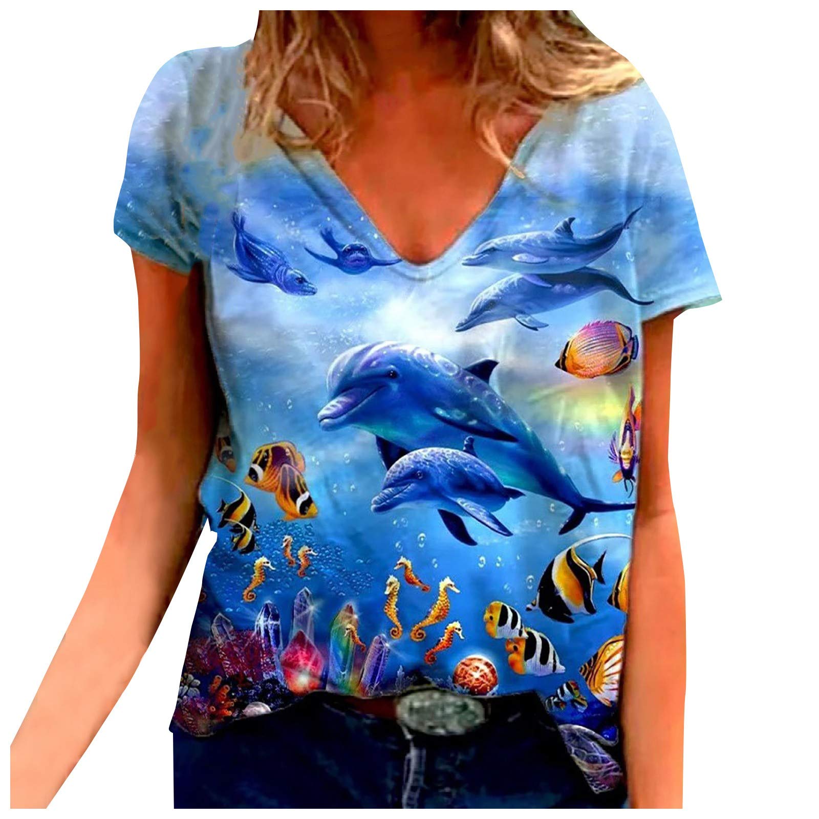 Women's Basic Scoop Neck Blouse - Soft Casual Tops for Everyday Wear, Office & Outings