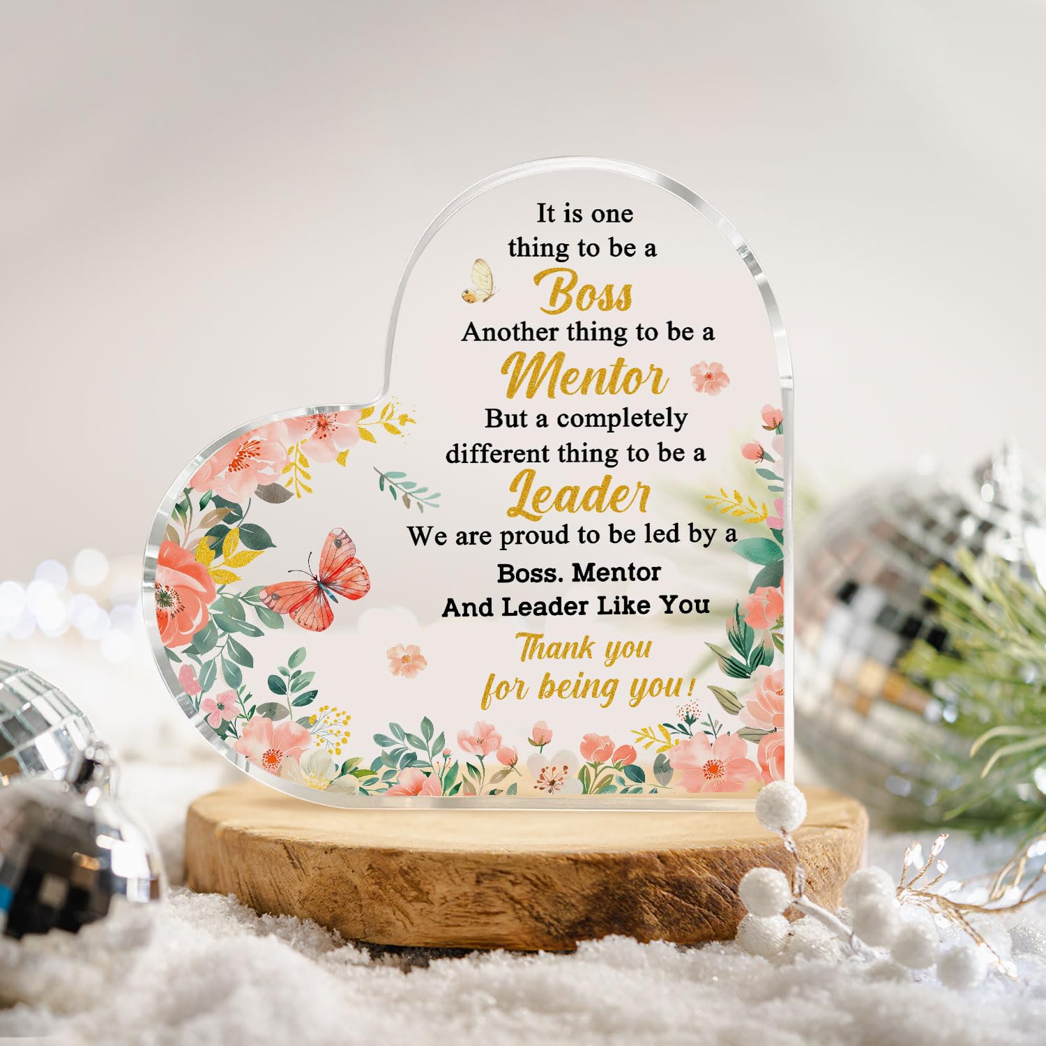 Funny Acrylic Boss Lady Desk Decor - 4x4 Inch Office Gift for Women Bosses | Birthday, Boss's Day & Appreciation Gifts | Perfect for Office Decor, Desk Accessories & Coworker Gifts