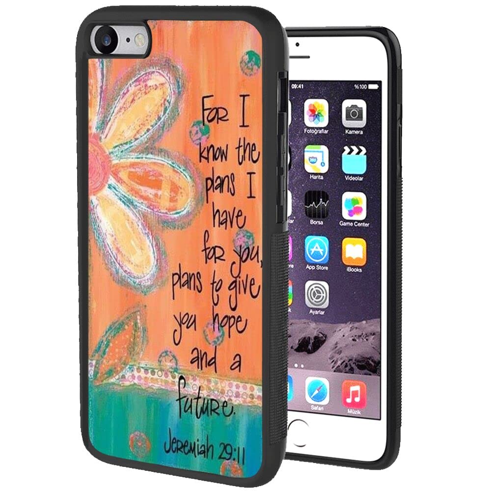 LIWEILE Holy Bible Verse iPhone 7/8/SE 2 Case - Shockproof TPU Protective Cover with Anti-Slip Textured Frame - Perfect for Church, Daily Use & Gift Giving