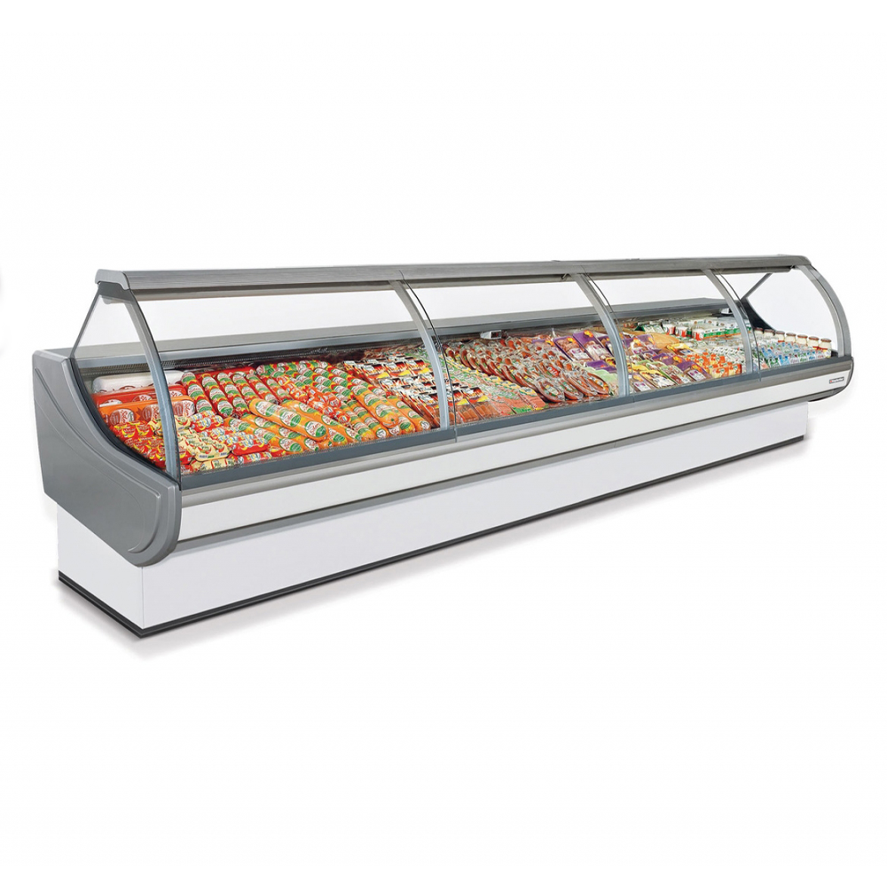 Atlantic® VAL48CG04 4-Foot Alpine Curved Glass Deli Case - Commercial Refrigerated Display for Deli Meats, Cheeses & Fresh Foods - Perfect for Grocery Stores, Delis & Supermarkets