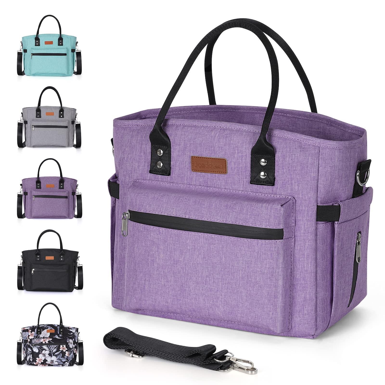Insulated Lunch Bag for Women & Men - Adjustable Shoulder Strap, Large Reusable Cooler Tote for Office, Work, Picnic, Beach & Outdoor Activities - Perfect for Meal Prep, School Lunch & Travel