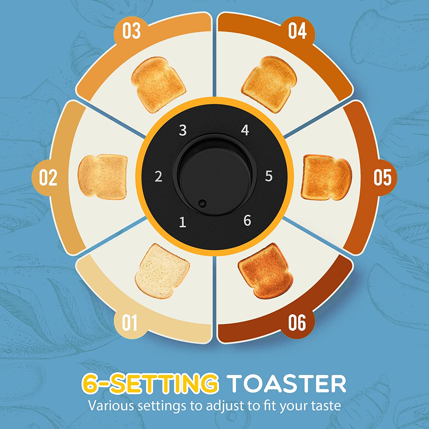4-Slice Stainless Steel Toaster with Extra Wide 10