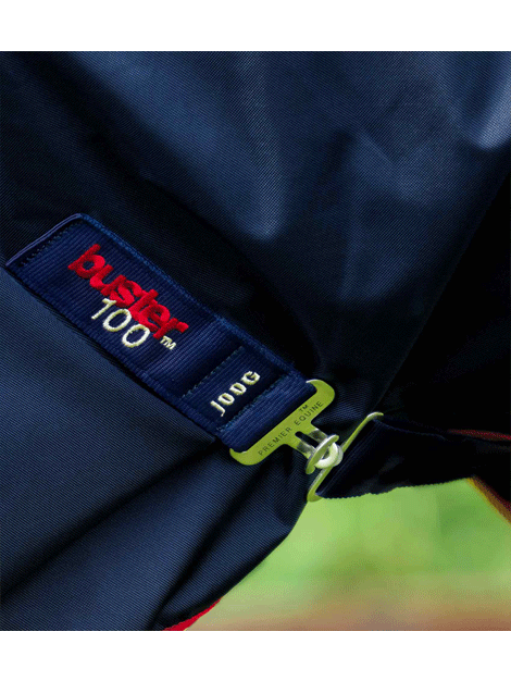 Premier Equine Buster 100g Turnout Rug with Neck Cover - Waterproof & Breathable Horse Blanket for Winter Turnout & Stable Use
