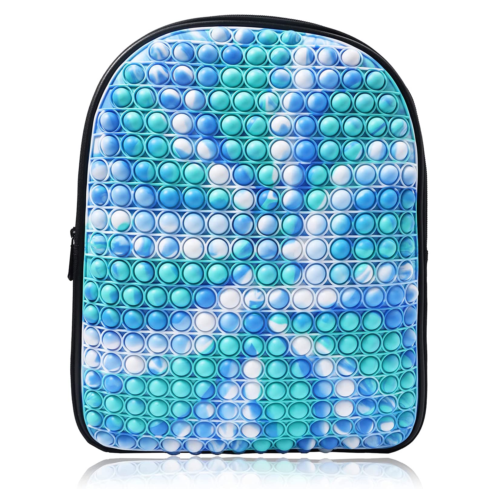 Rainbow Pop Fidget Backpack for Kids - Push Pop Bubble Sensory Toy, Stress Relief School Book Bag for Boys & Girls (Blue) - Perfect for School, Travel, and Anxiety Relief