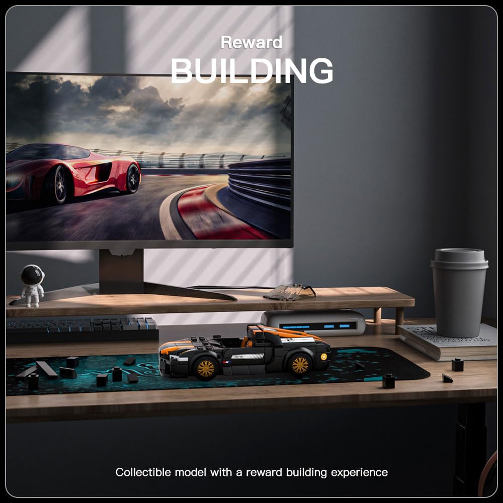 Mould King Speed Champion Chiron 300 Building Block Set - 386PCS Super Car Model Kit with Display Case for Adults & Kids 8+ | Race Car Toy for Creative Play, Gift Ideas & Home Decoration