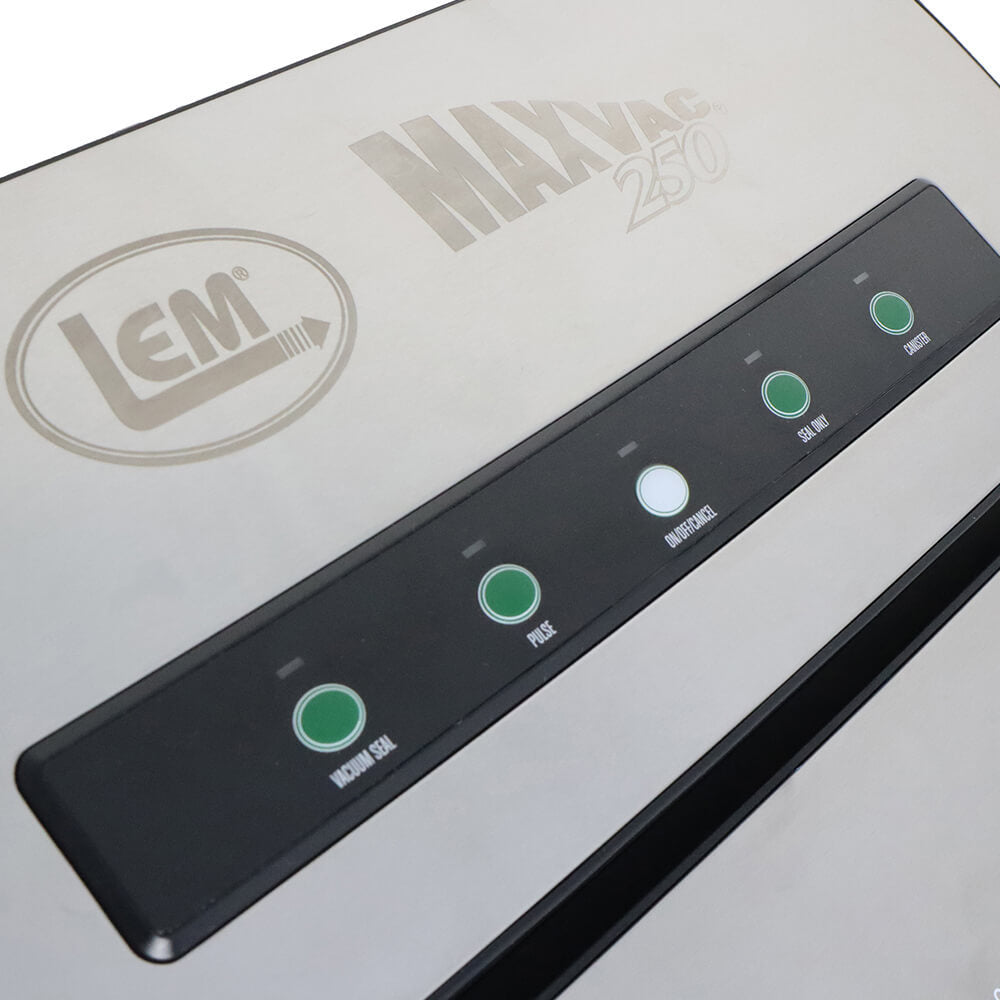 LEM MaxVac 250 Powerful Vacuum Sealer Machine for Food Preservation - Perfect for Sous Vide, Meal Prep & Long-Term Food Storage