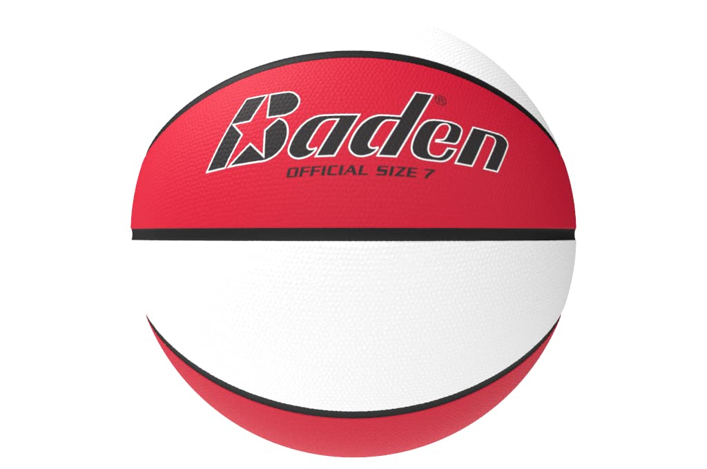 Baden Official Size 7 Rubber Basketball for Outdoor & Indoor Play - Perfect for Training, Games, and Street Basketball