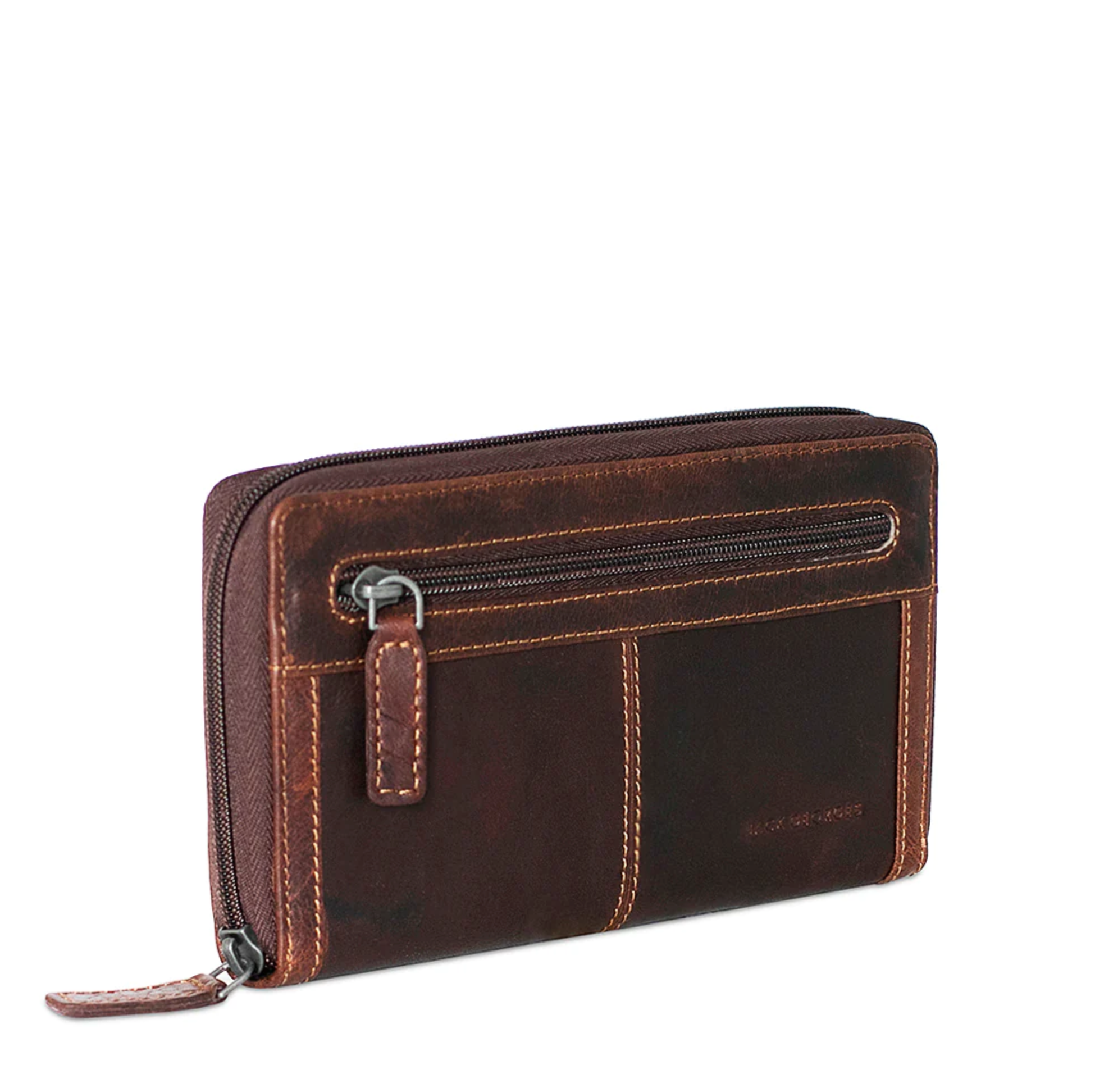 Jack Georges Voyager Large Zip Around Clutch Wallet for Women & Men - Stylish RFID-Blocking Leather Wallet for Travel, Business & Everyday Use