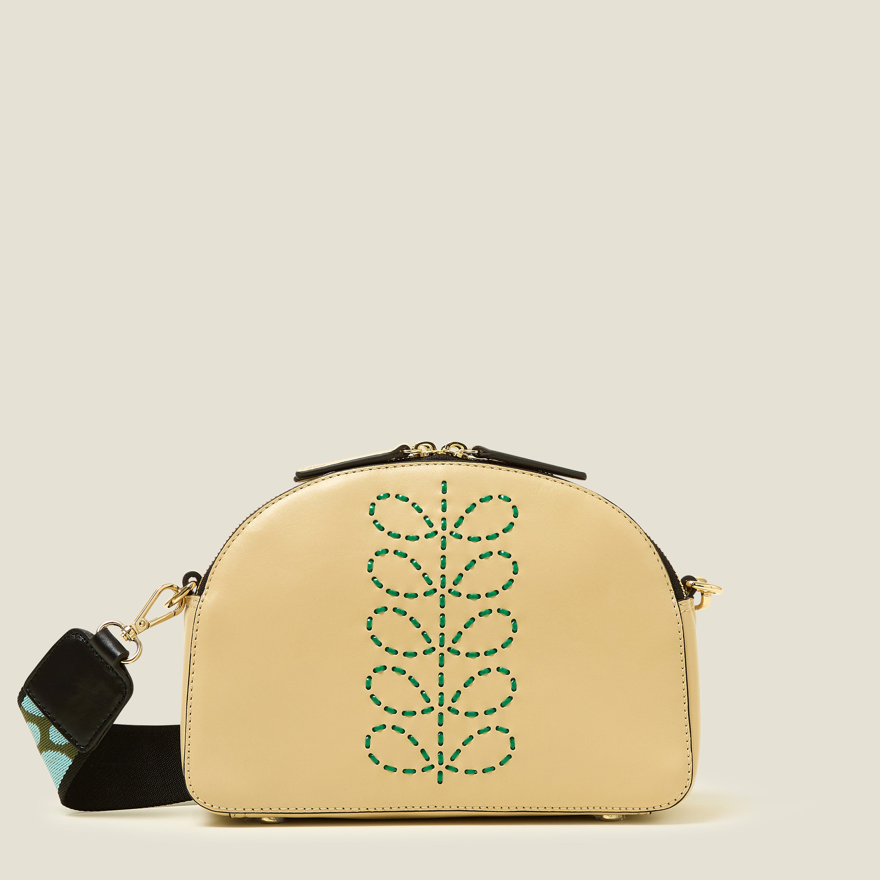 Luna Crossbody Bag Whipstitch Stem Cream - Stylish Leather Shoulder Purse for Women, Perfect for Everyday Use, Travel & Shopping
