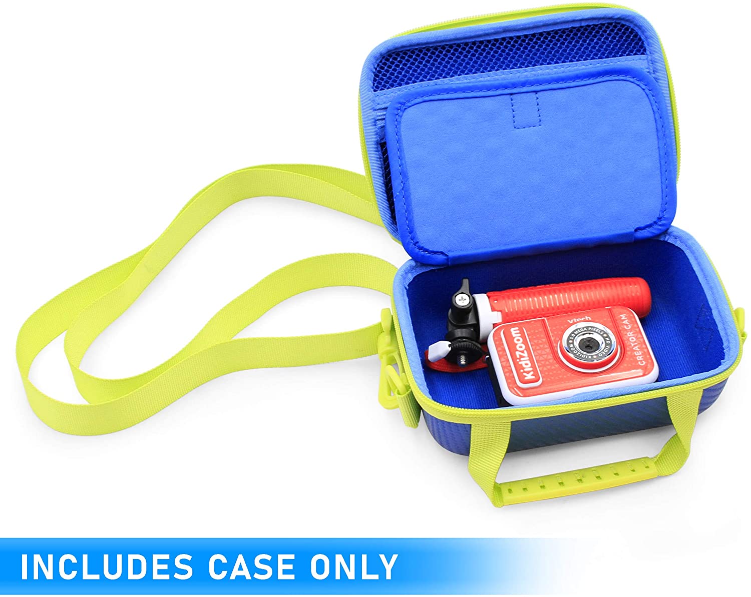 CASEMATIX Durable Protective Case for VTech Kidizoom Creator Cam & Kidizoom Camera - Shockproof Blue Storage Case for Kids' Digital Camera Accessories - Perfect for Travel, School & Outdoor Adventures