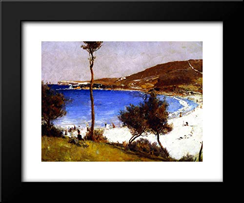 Tom Roberts Holiday Sketch At Coogee 24x20 Framed Wall Art Print - Australian Beach Landscape Painting for Living Room, Office & Home Decor
