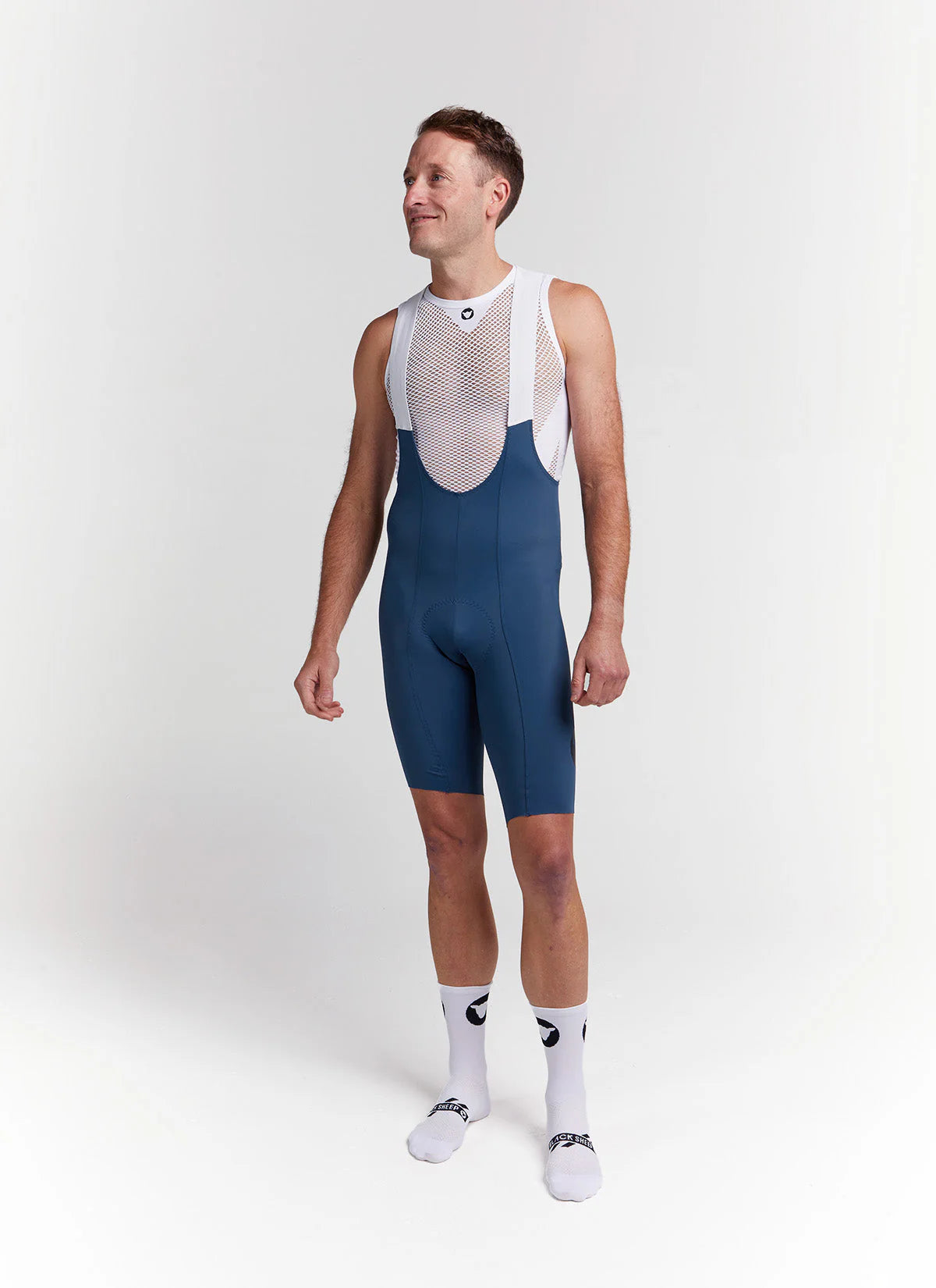 Black Sheep Men's Team Bib Cycling Shorts - Indigo Blue | Comfortable & Durable for Road Biking & Mountain Cycling