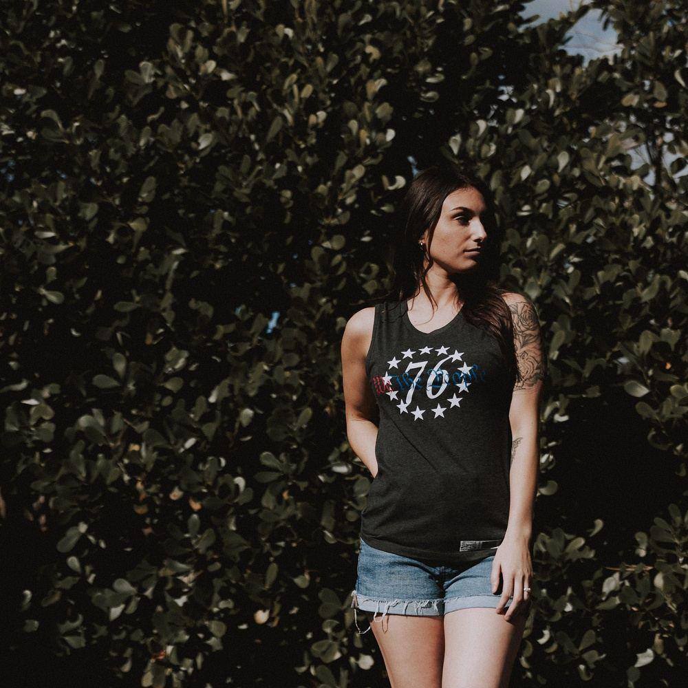 Women's 76 We The People Everyday Tank Top - Dark Heather Gray - Casual Wear, Gym, Yoga & Summer Outfits