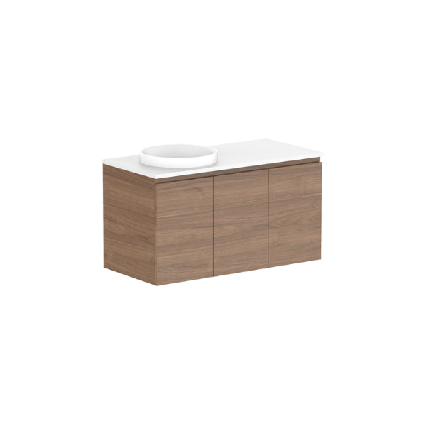 ADP Glacier Lite All Door Twin Vanity with Solid Surface Top - Modern Bathroom Vanity Set with Sink for Home & Apartment Renovation