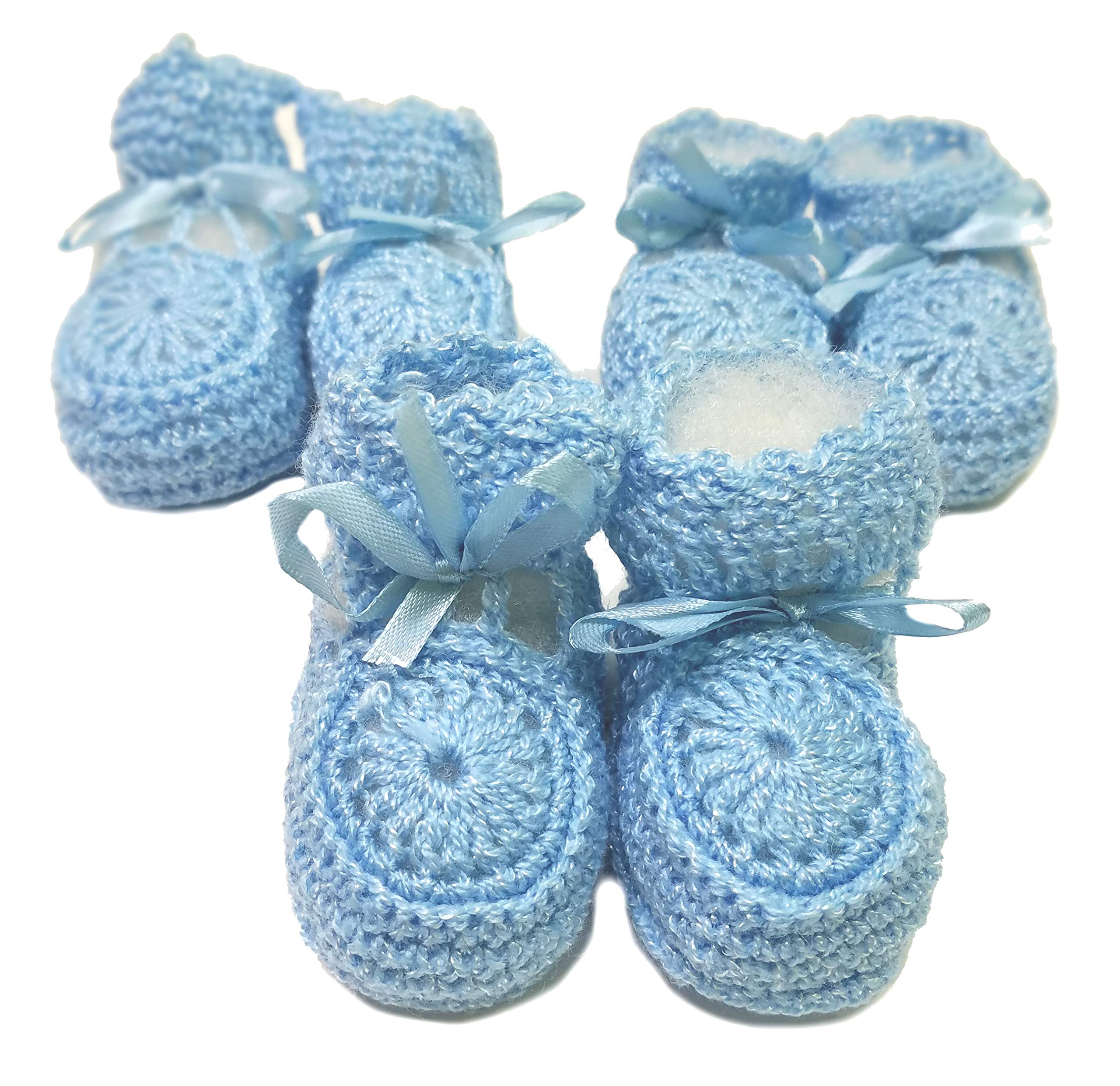 Handmade Crochet Baby Booties for Newborn Boys & Girls - Soft & Comfortable First Shoes for Infants - Perfect for Photo Shoots, Gifts & Everyday Wear