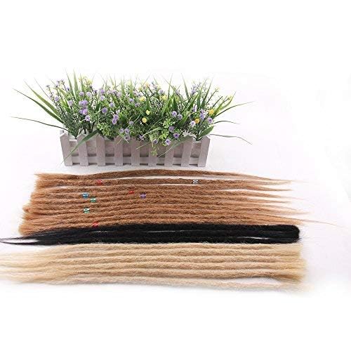 Handmade Human Hair Dreadlock Extensions - 10 Strands/Pack, 20 Inch Brown Crochet Braiding Hair for Locs & Protective Styles - Perfect for Boho, Festival, and Everyday Wear