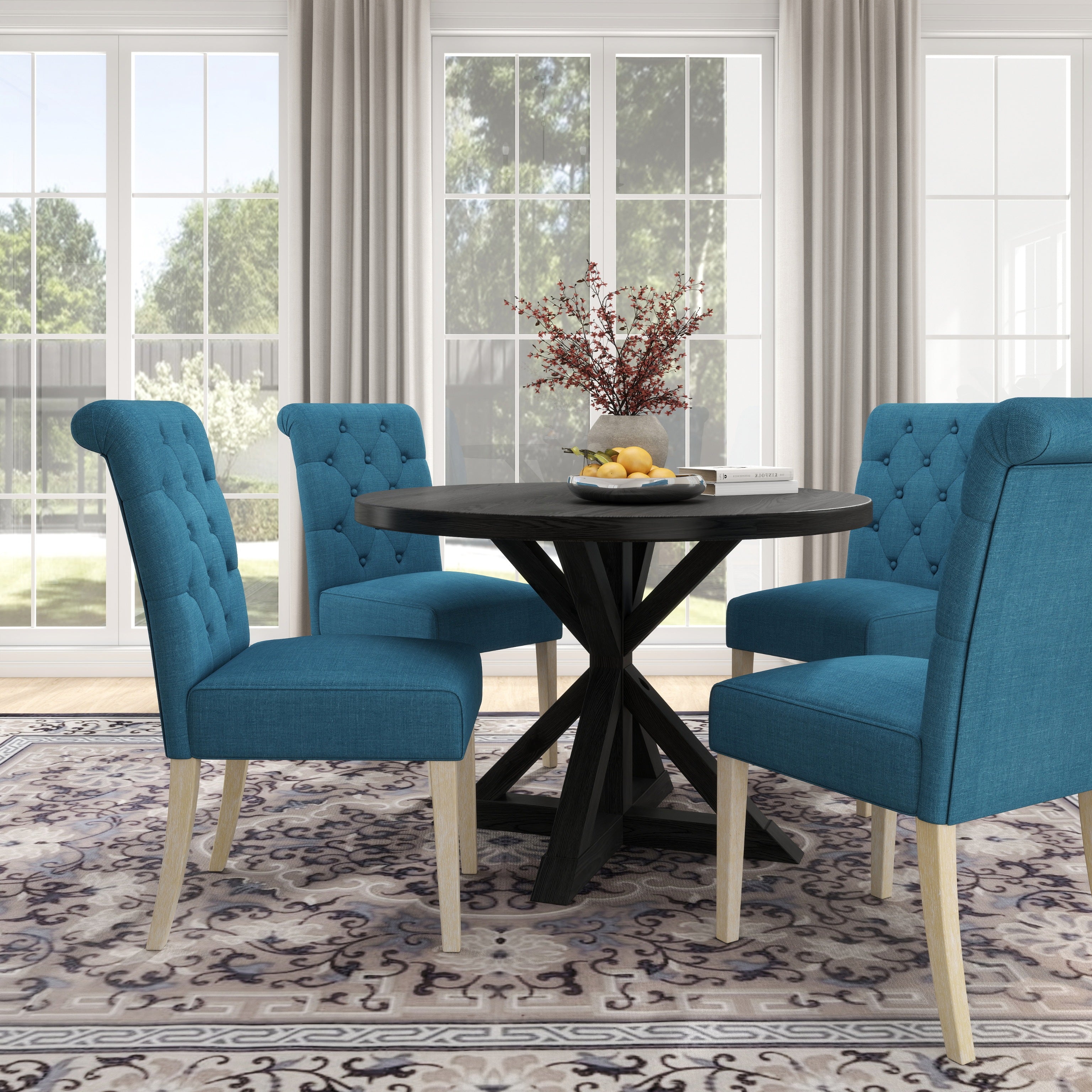 Roundhill Furniture Banff 5-Piece Dining Set - 42