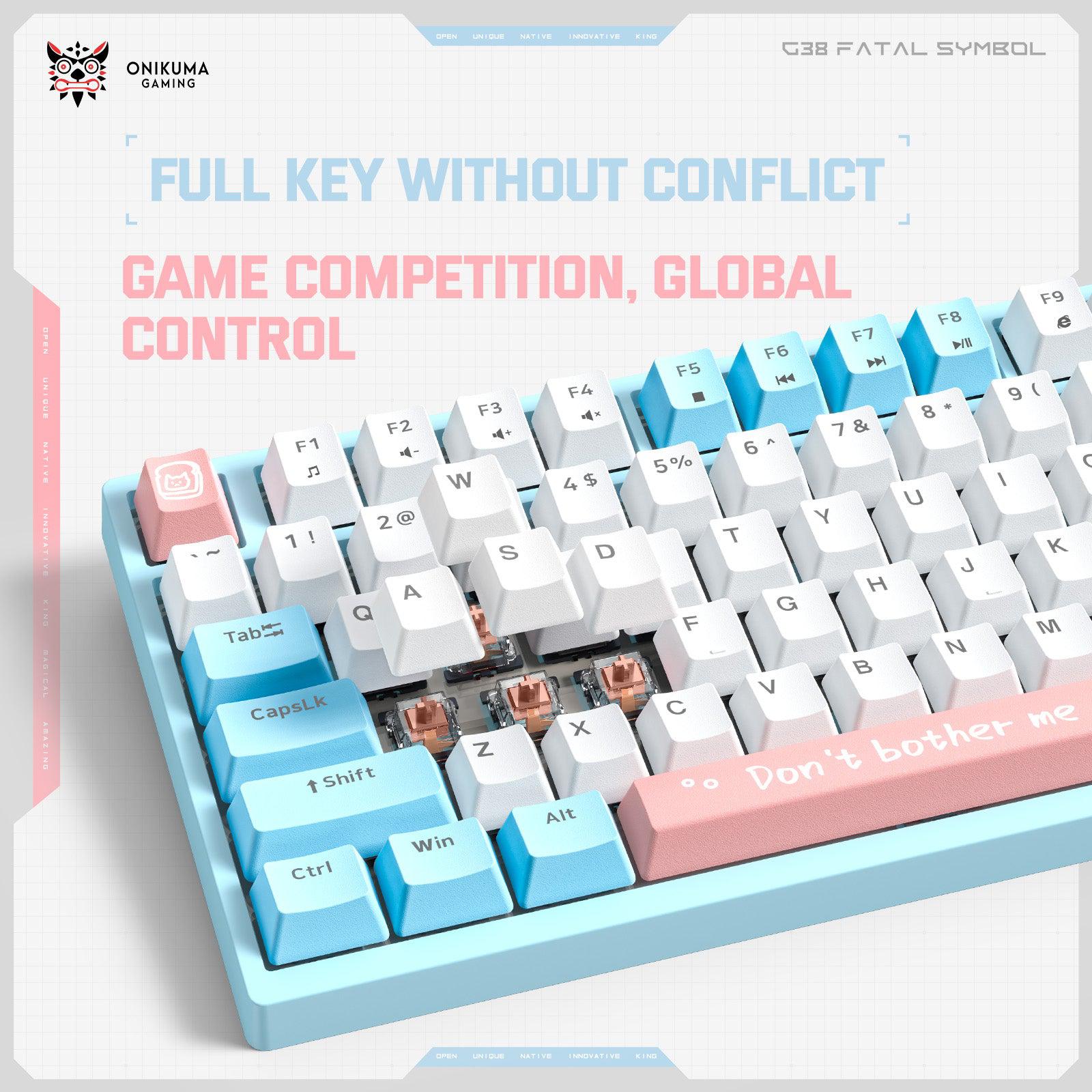 ONIKUMA G38 RGB Wired Mechanical Gaming Keyboard - 98 Keys with Customizable Backlight for PC & Laptop - Perfect for Esports, Typing & Office Work
