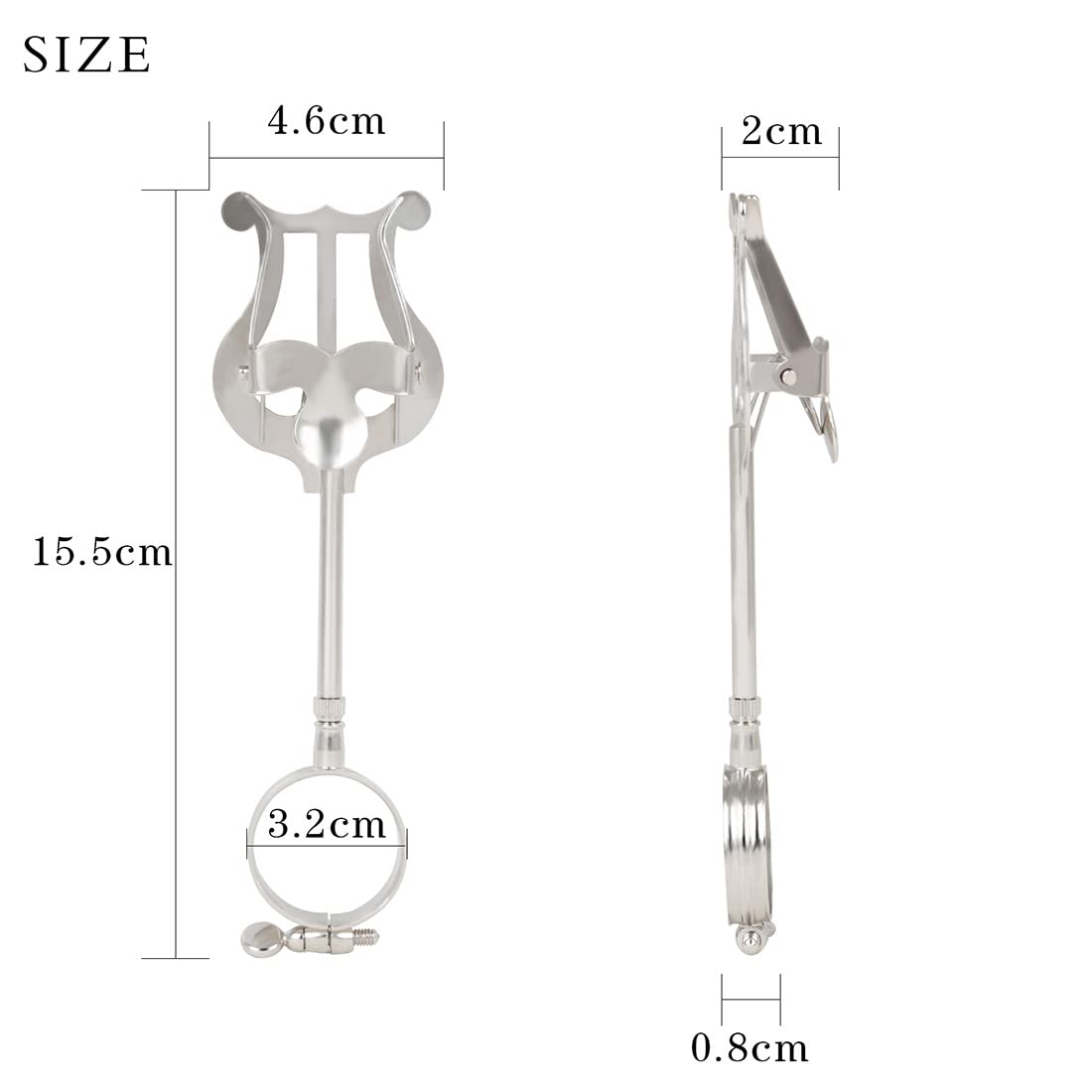 Clarinet Sheet Music Holder Stand with Lyre - Portable Music Sheet Clamp for Clarinet Players - Perfect for Practice, Performances & Band Rehearsals