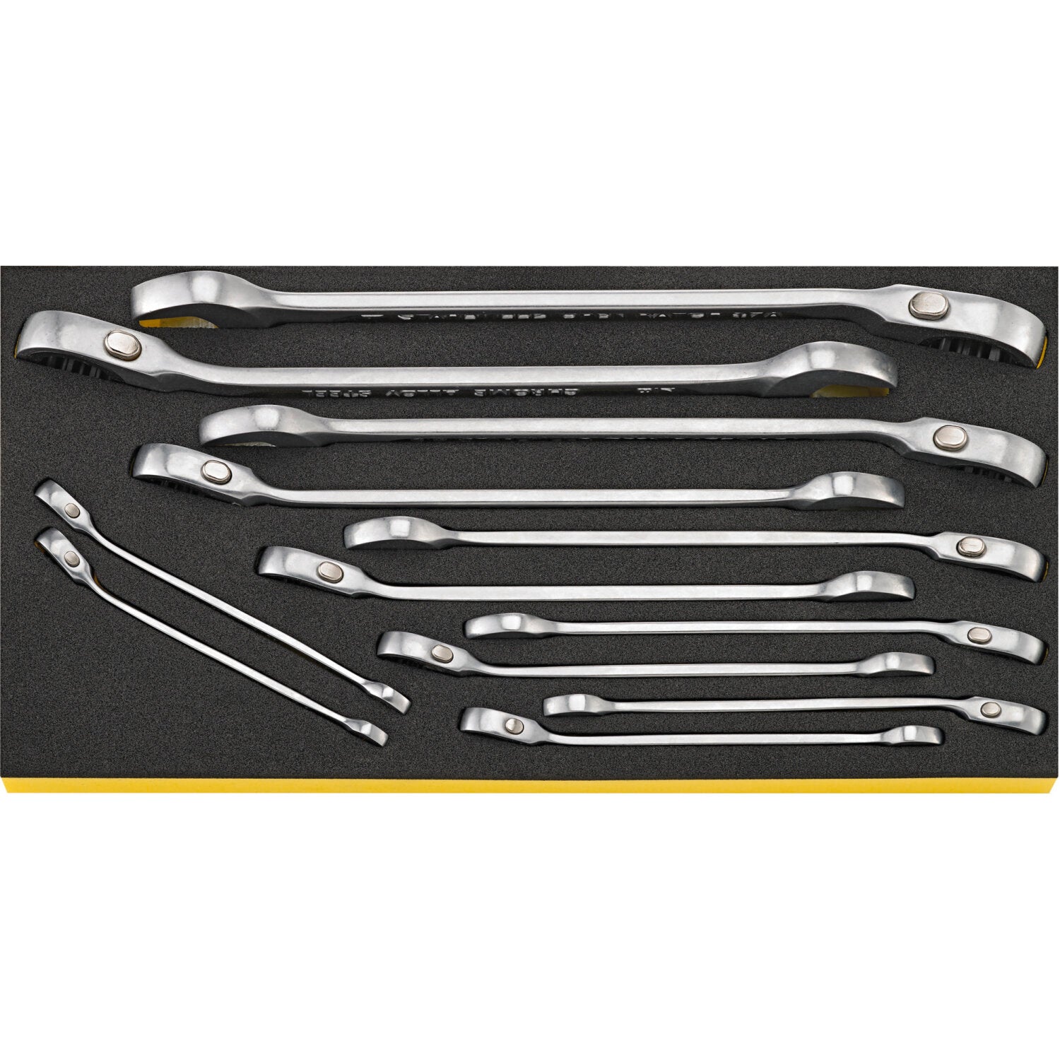 Stahlwille 96830654 Combination Ratcheting Wrench Set - 10-Piece Professional Tool Kit for Automotive Repair & DIY Projects