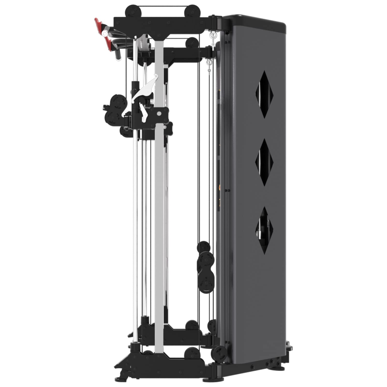 Atlas Strength Folding Home Gym Smith Machine with Pulley System - Squat Rack, Weight Bar & Accessories for Upper Body & Leg Strength Training - Perfect for Home & Commercial Fitness Workouts