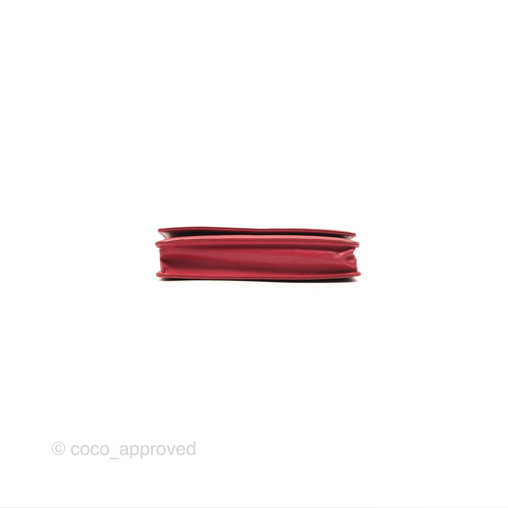 Chanel CC Wallet On Chain WOC Crossbody Bag - Red Caviar Leather with Silver Hardware | Perfect for Evening Events, Parties & Date Nights