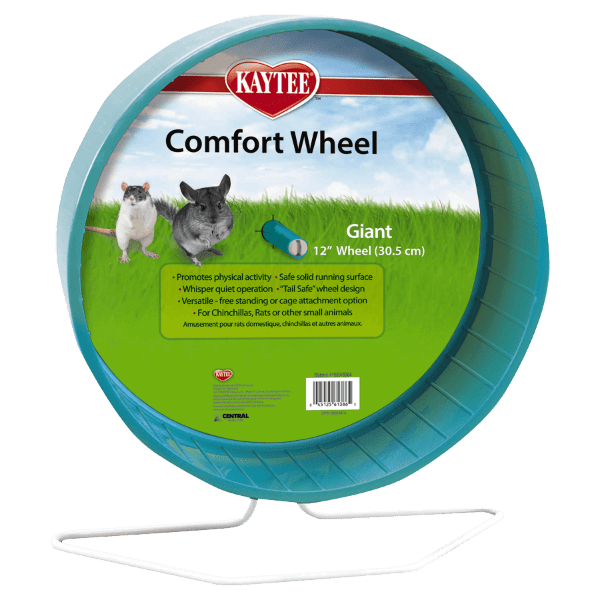 Kaytee Comfort Exercise Wheel for Small Pets - Silent Spinning Hamster Wheel for Gerbils, Mice & Rodents - Perfect for Cage Accessories & Small Animal Enrichment Activities
