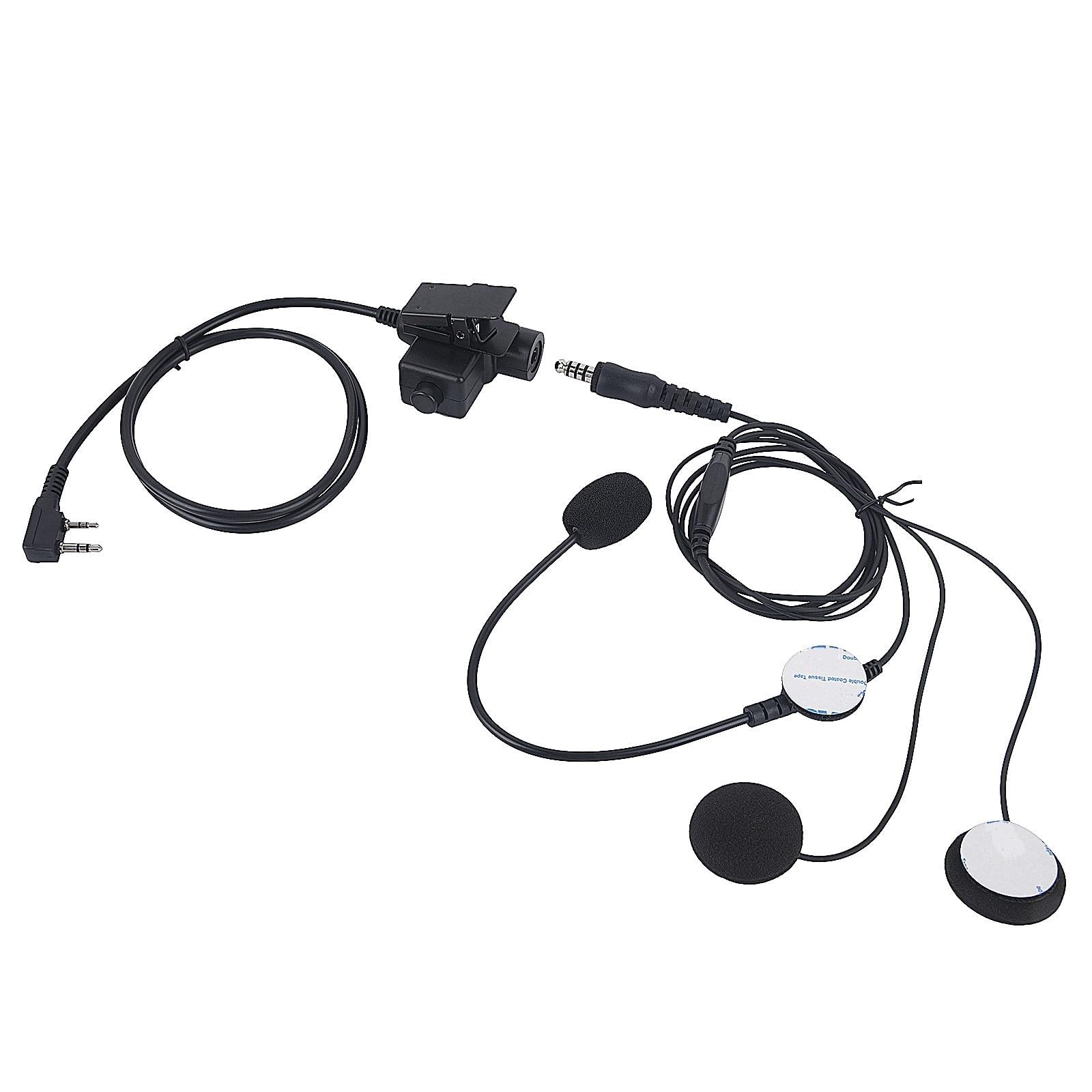 Pdflie Tactical Walkie Talkie Helmet Earpiece Headset with Boom Mic - K1 U94 PTT Compatible for Baofeng Kenwood Retevis Two-Way Radios - Ideal for Security, Construction, Outdoor Adventures & Emergency Communication