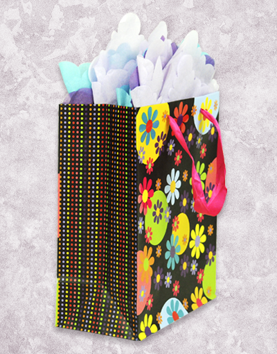 Daisy Dots Gift Bags - Elegant Party Favor Bags for Weddings, Baby Showers & Birthday Celebrations | Premium Quality Gift Packaging
