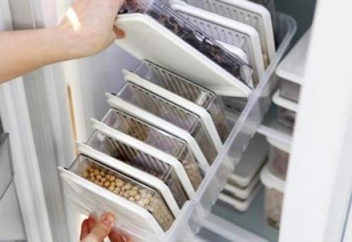 Premium Refrigerator Organizer Set - 9-Piece Fridge & Freezer Storage Trays with Lids (6 Small + 2 Large) - Space Saving Kitchen Organizers for Food Storage - Perfect for Meal Prep, Leftovers & Grocery Organization