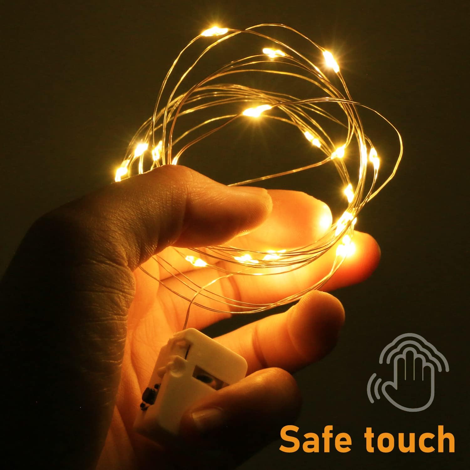 12 Pack 3 Modes LED Fairy Lights Battery Operated - 2M 20LED Mini String Lights with Silver Wire, IP65 Waterproof for Indoor Outdoor Use - Perfect for Jars, Christmas Decorations, Party Lighting, Bedroom Ambiance, Wedding, Garden and Home Decor