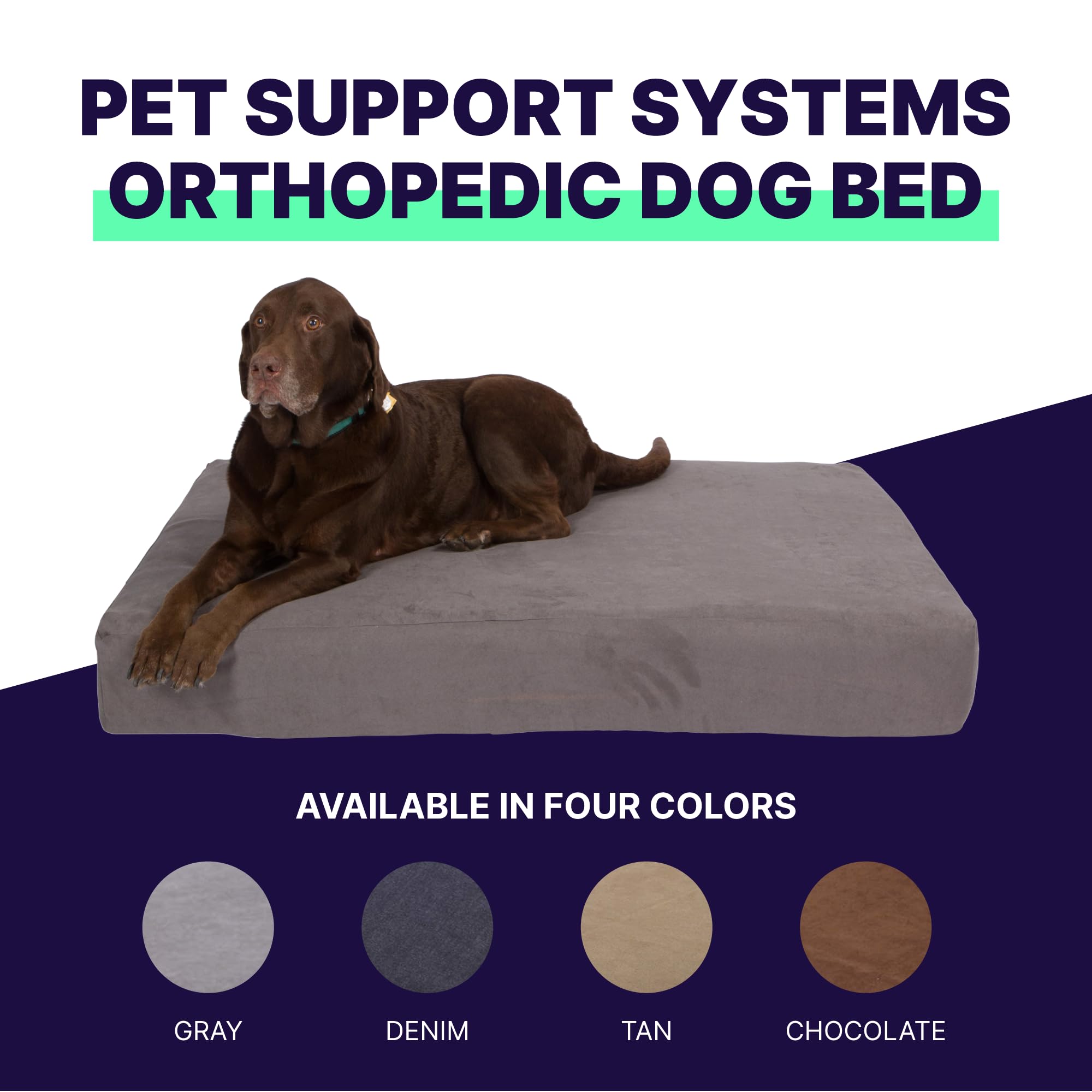 Orthopedic Dog Bed with Gel Memory Foam - Washable Luxury Pet Bed for Large Dogs, Removable Cover & Joint Support - Perfect for Elderly Dogs & Post-Surgery Recovery (X-Large Grey)
