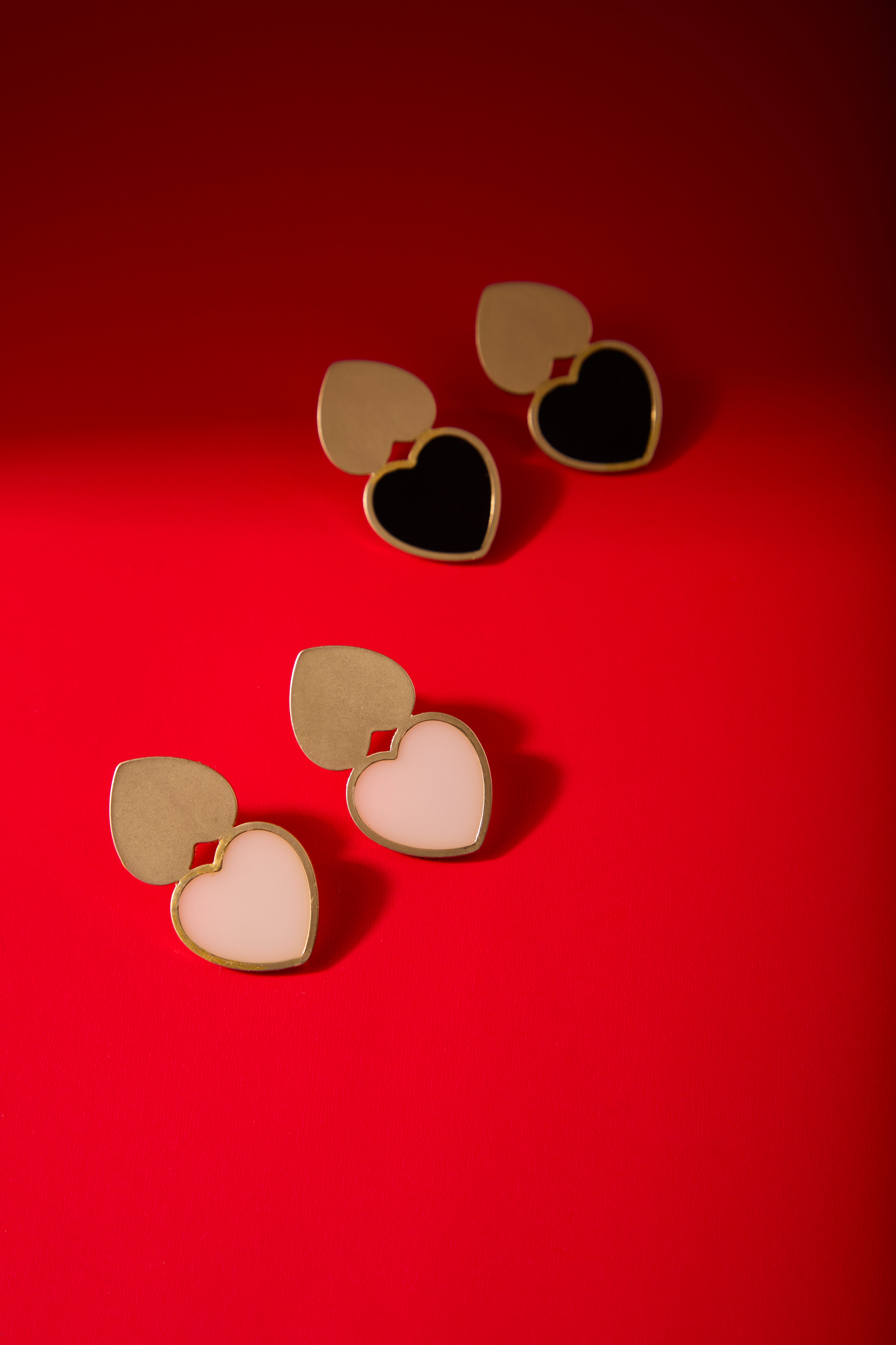 Heart Duo Earrings for Women - Romantic Love Heart Stud & Drop Earrings Set - Perfect for Valentine's Day, Anniversary & Date Night Gifts