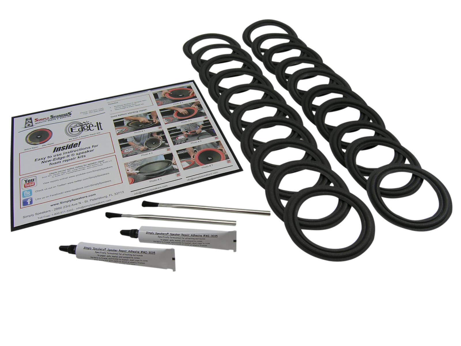 Simply Speakers Foam Repair Kit for Bose 901 & 802 FSK-4.5B (20-Pack) - Perfect for Speaker Restoration & Audio Enhancement