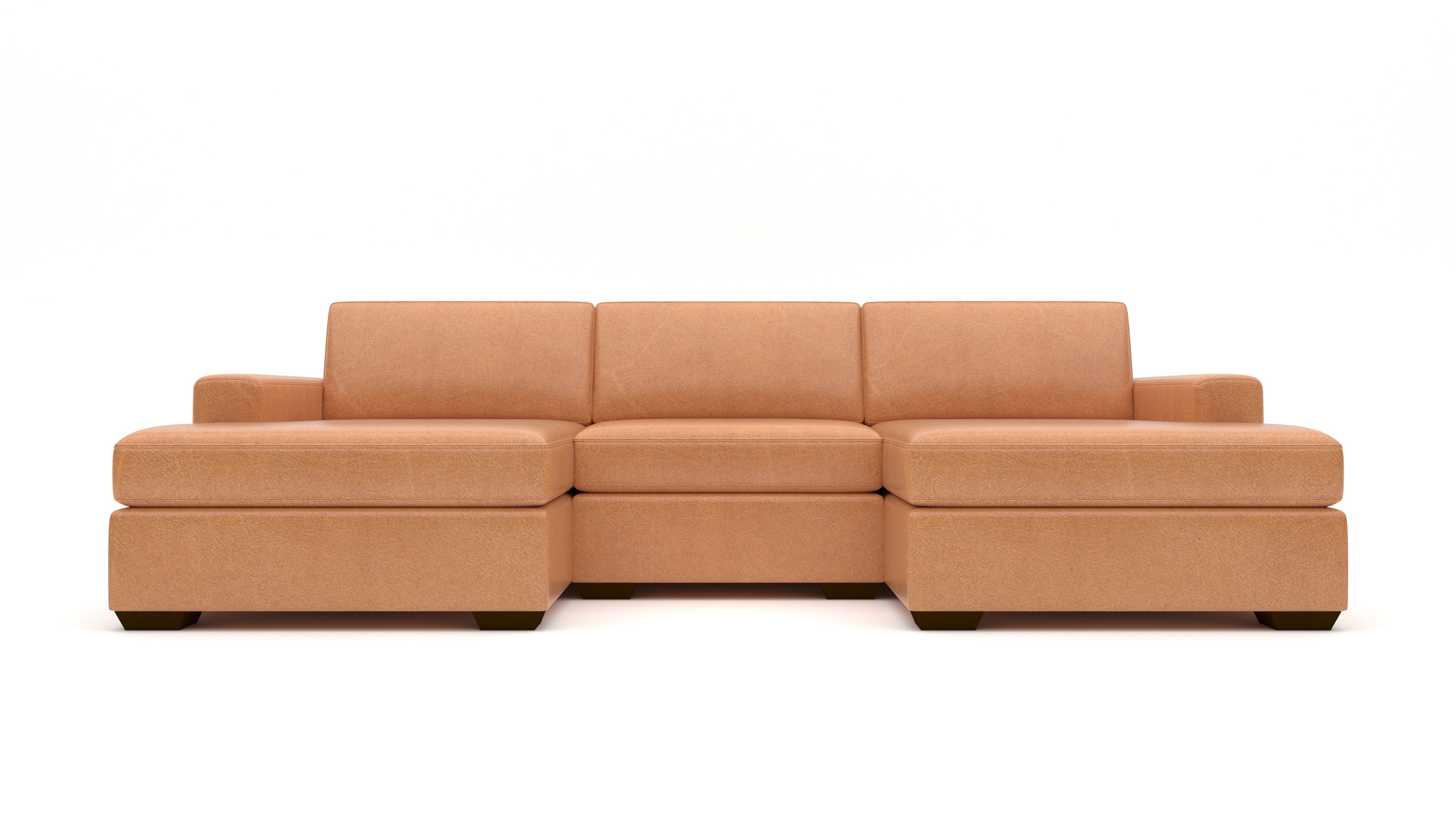 Premium Mesa 122 Leather Double Chaise with Armless Chair - Luxurious Modern Living Room Furniture for Relaxation & Entertainment